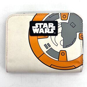 Star Wars The Force Awakens BB-8 Faux Leather Bifold Wallet Loungefly Snap & Zip